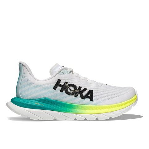 HOKA Mach 5 Womens FOOTWEAR - Womens Lightweight WHITE/BLUE GLASS