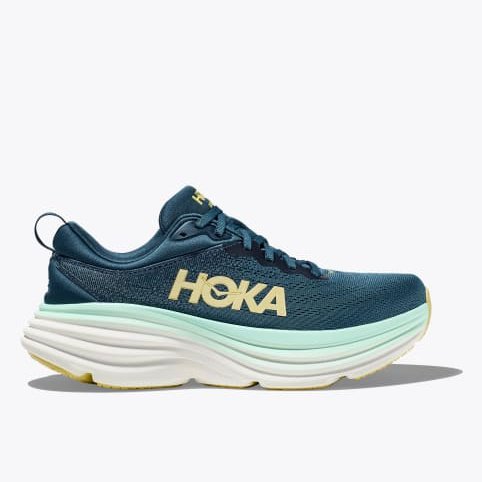 Hoka One One Bondi 8 Mens FOOTWEAR - Mens Neutral Cushioned MIDNIGHT OCEAN / BLUESTEEL