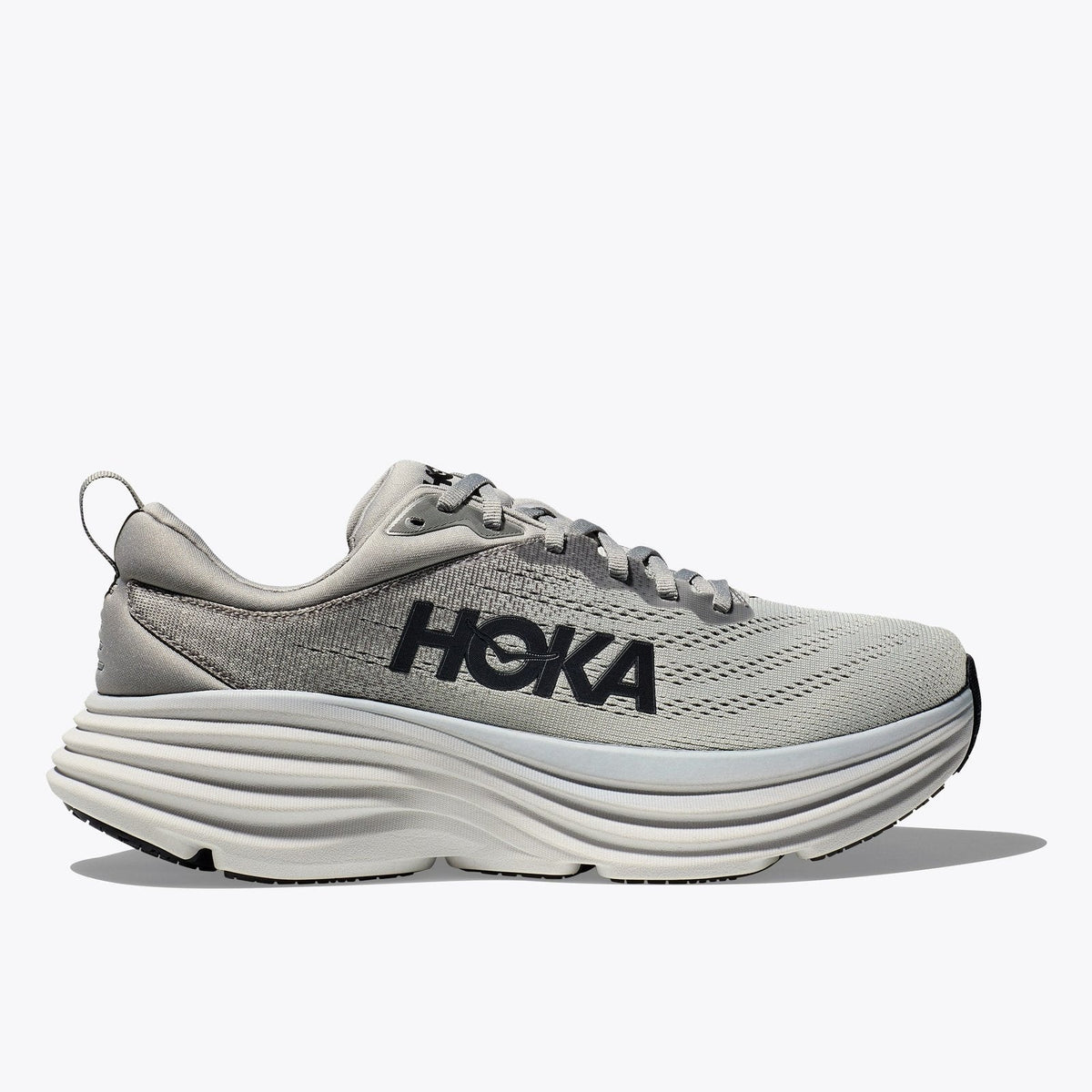 Hoka One One Bondi 8 Mens FOOTWEAR - Mens Neutral Cushioned SHARKSKIN/HARBOR MIST