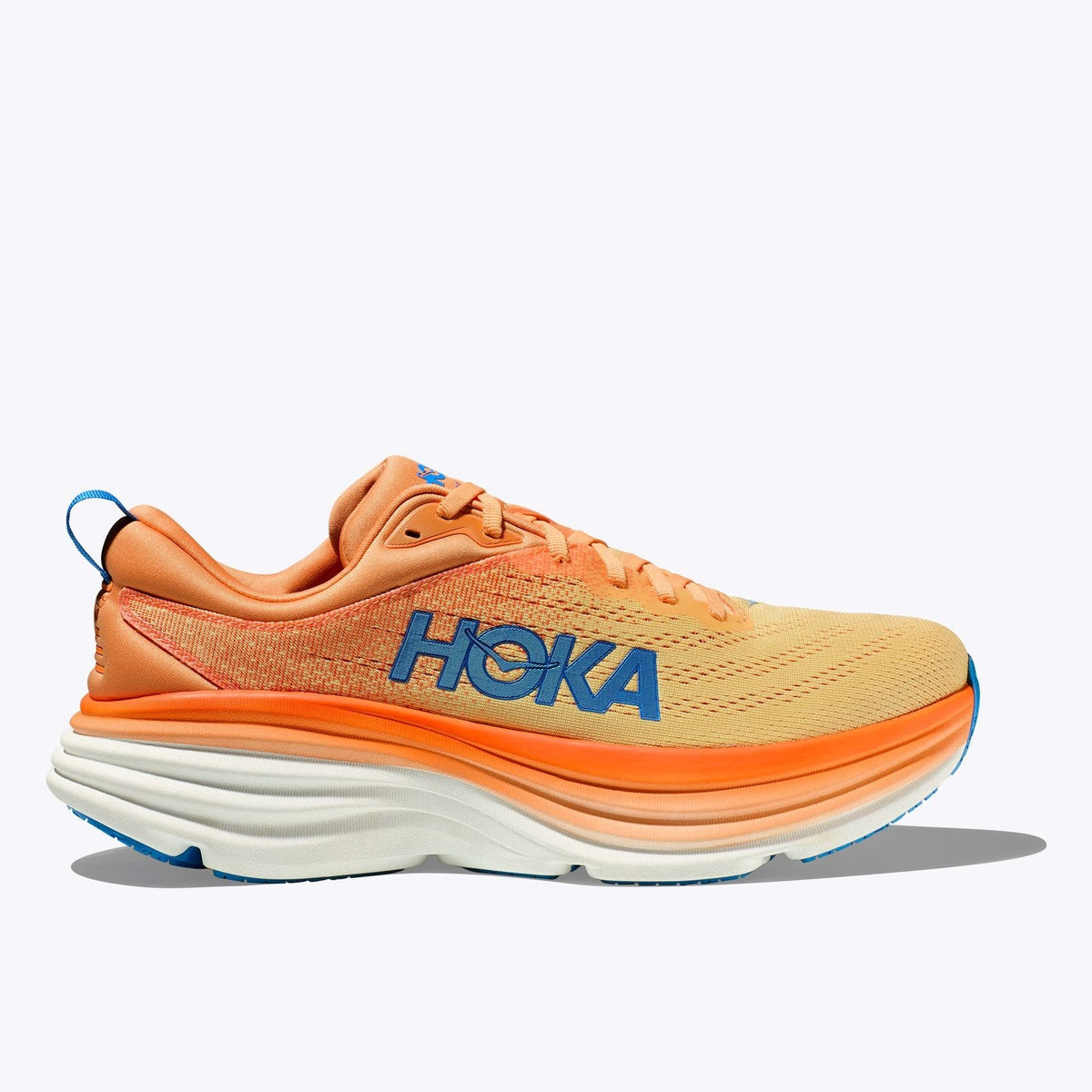 Hoka One One Bondi 8 Mens FOOTWEAR - Mens Neutral Cushioned IMPALA/MOCK ORANGE