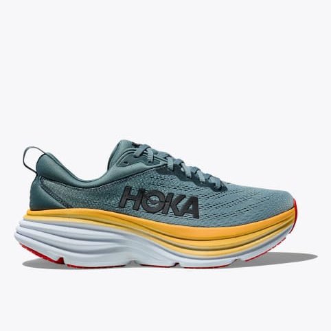 HOKA Bondi 8 Wide Mens FOOTWEAR - Mens Neutral Cushioned GOBLIN BLUE/MOUNTAIN SPRING
