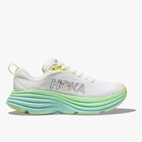 HOKA Bondi 8 Womens FOOTWEAR - Womens Neutral Cushioned BLANC DE BLANC / SUNLIT OCEAN
