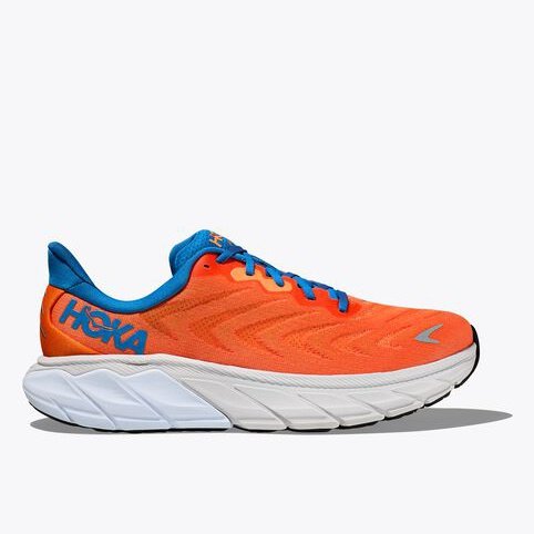 HOKA Arahi 6 Mens FOOTWEAR - Mens Stability Cushioned VIBRANT ORANGE/COASTAL SKY