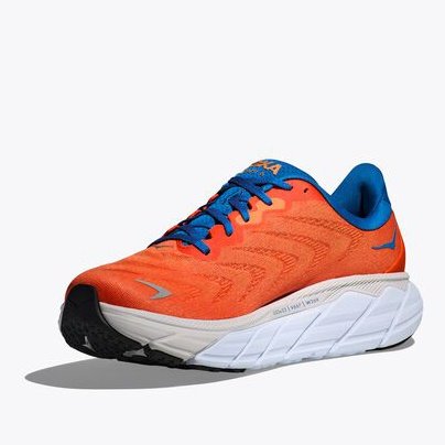 HOKA Arahi 6 Mens FOOTWEAR - Mens Stability Cushioned VIBRANT ORANGE/COASTAL SKY
