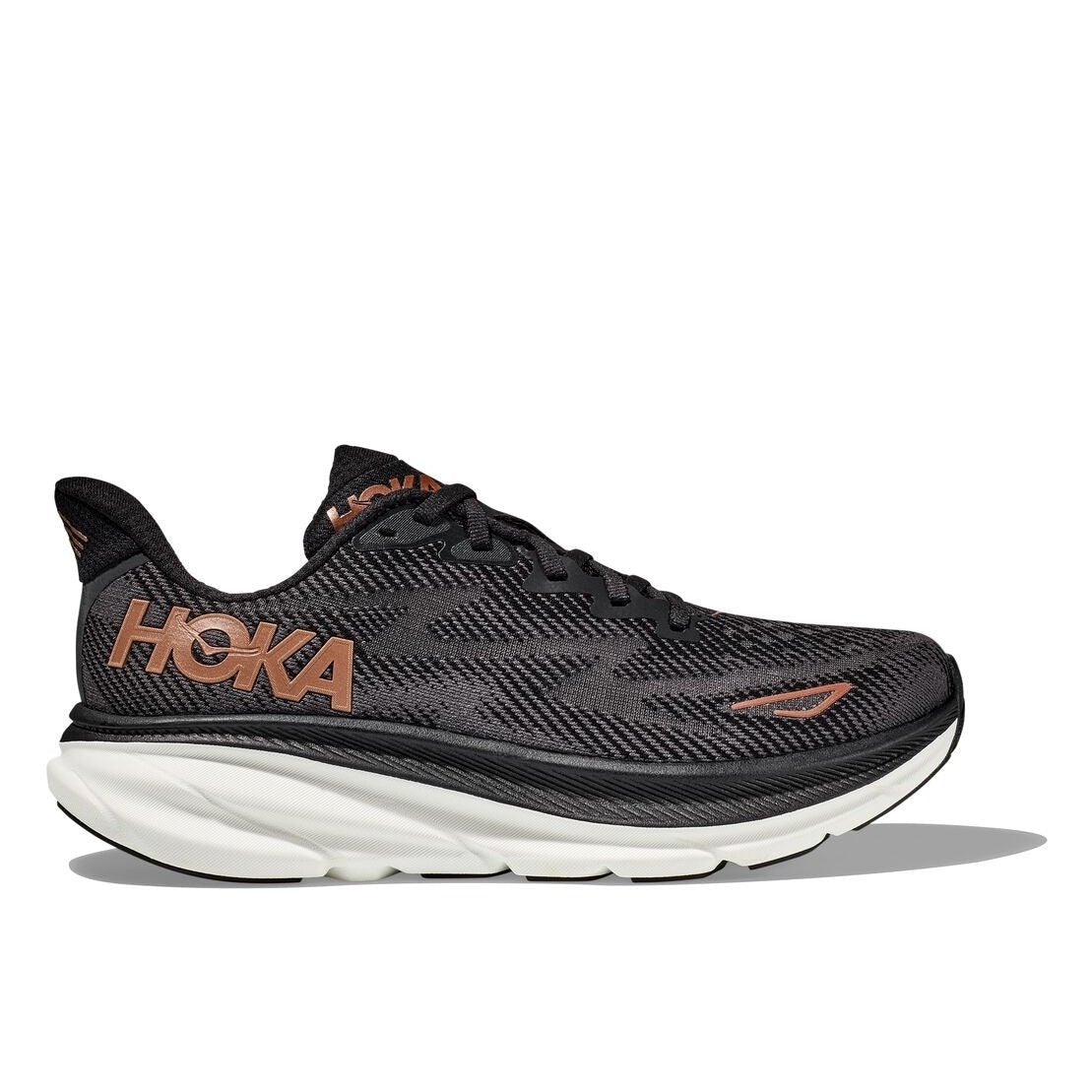 HOKA Clifton 9 Womens FOOTWEAR - Womens Neutral Cushioned BLACK/COPPER