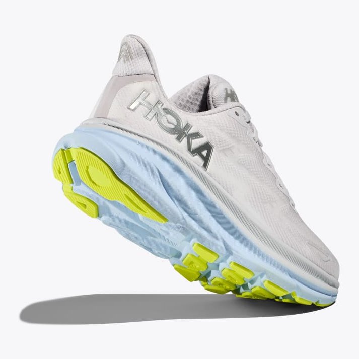 HOKA Clifton 9 Womens Wide FOOTWEAR - Womens Neutral NIMBUS CLOUD/ICE WATER