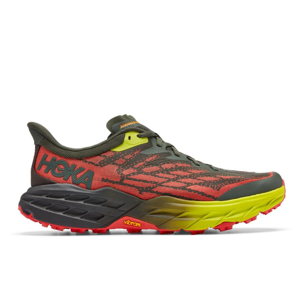 HOKA Speedgoat 5 Mens FOOTWEAR - Mens Trail THYME/FIESTA
