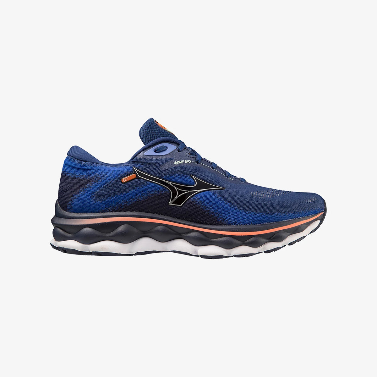 MIZUNO Wave Sky 7 Mens FOOTWEAR - Mens Neutral Cushioned BLUE NEON