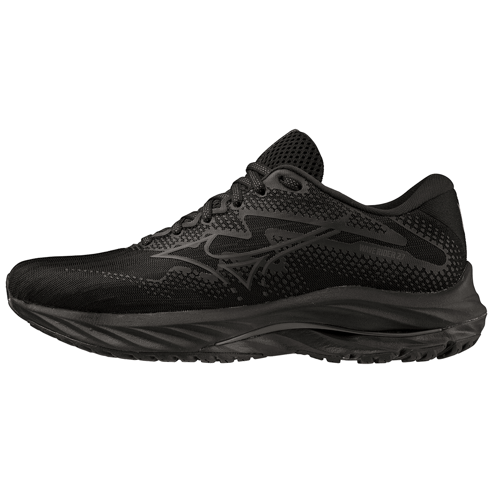 MIZUNO Wave Rider 27 Womens FOOTWEAR - Womens Neutral BLACK/EBONY/BLACK