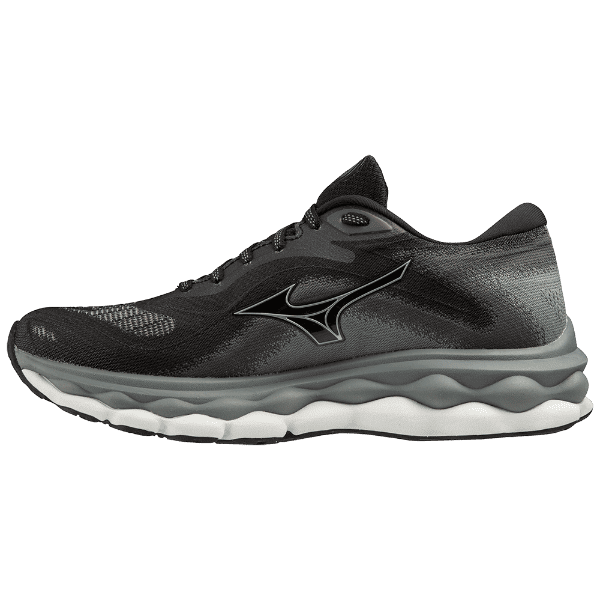 MIZUNO Wave Sky 7 Womens FOOTWEAR - Womens Neutral Cushioned BLACK/SILVERSTAR/STORMY WEATHER