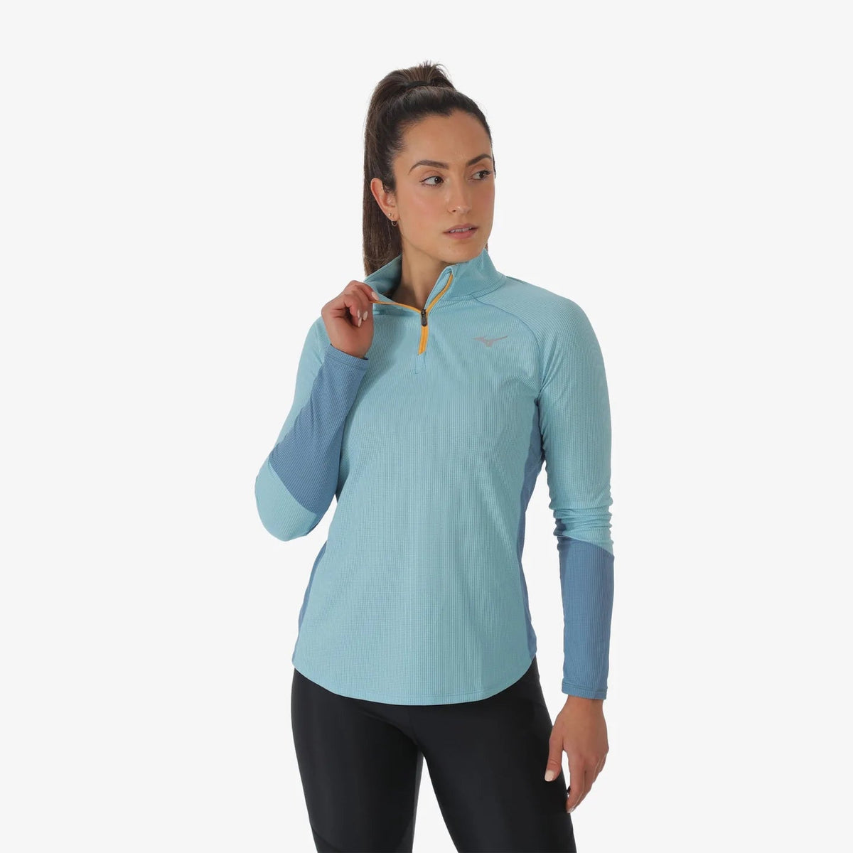 MIZUNO Dry Aero Flow LS Tee Womens APPAREL - Womens Long Sleeve Tops MILKY BLUE