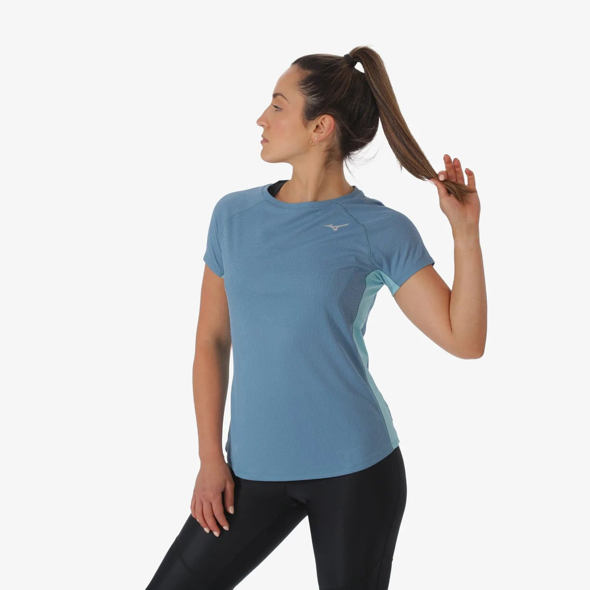 MIZUNO Dry Aero Flow Tee Womens COPEN BLUE