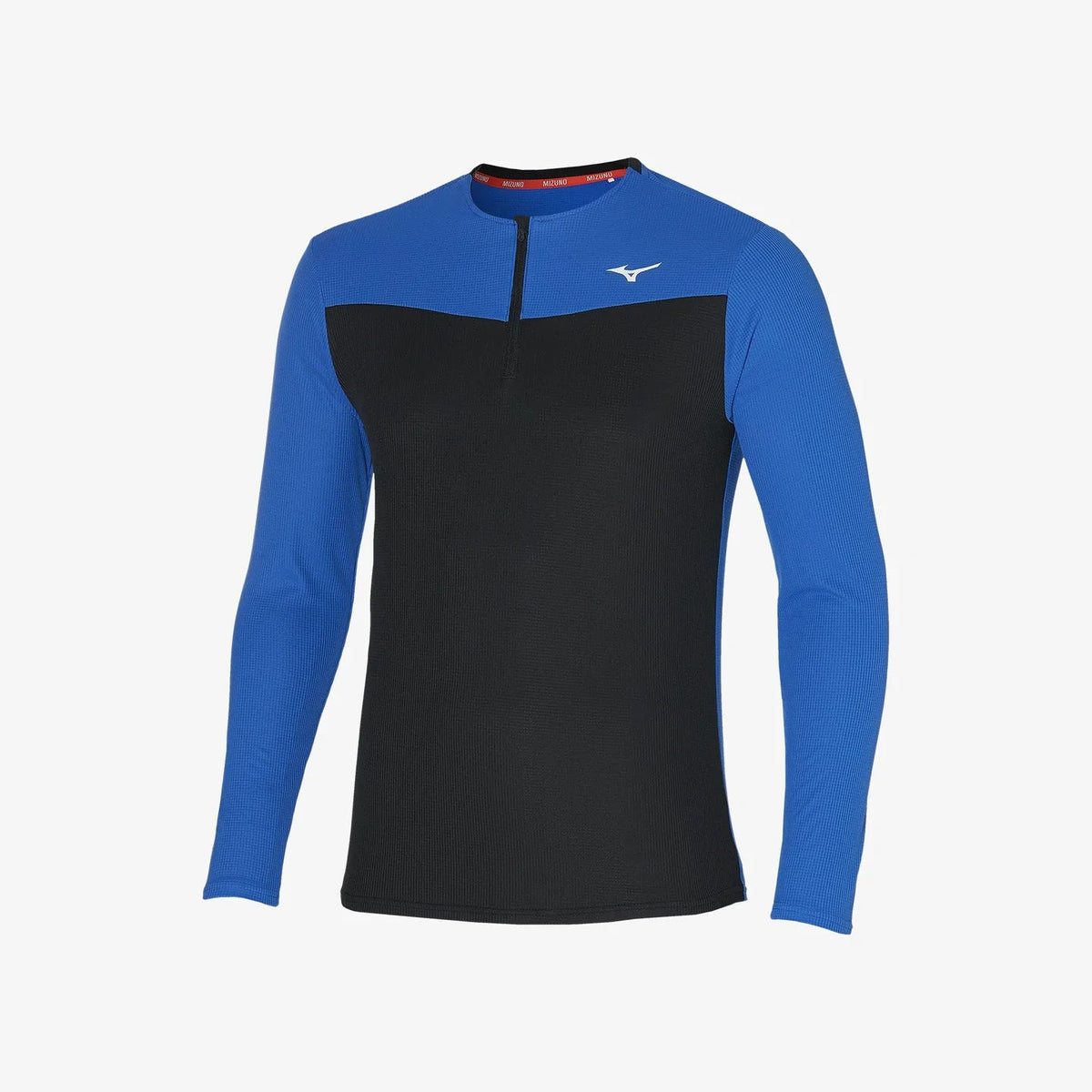 MIZUNO Dry Aeroflow Long Sleeve HZ Top Mens APPAREL - Mens Long Sleeve Tops BLACK/TURKISH SEA