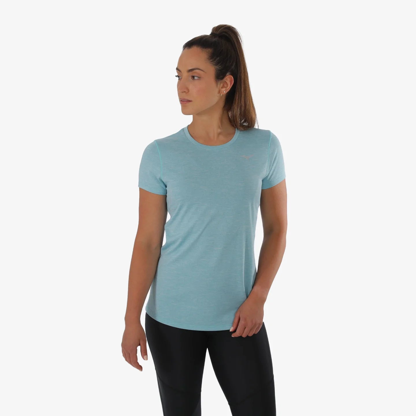 MIZUNO Graphic Tee Womens APPAREL - Womens T-Shirts MILKY BLUE