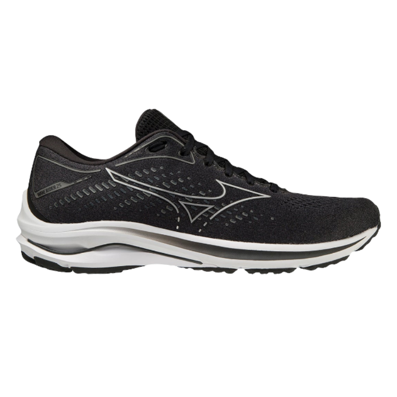 MIZUNO Wave Rider 25 Mens FOOTWEAR - Mens Neutral BLACK/SILVER