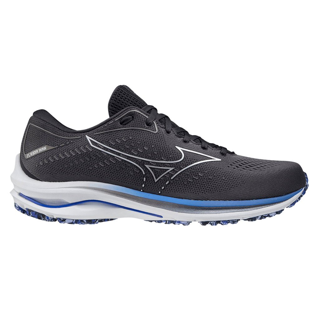 MIZUNO Wave Rider 25 Mens FOOTWEAR - Mens Neutral OBSIDIAN/VIOLET BLUE
