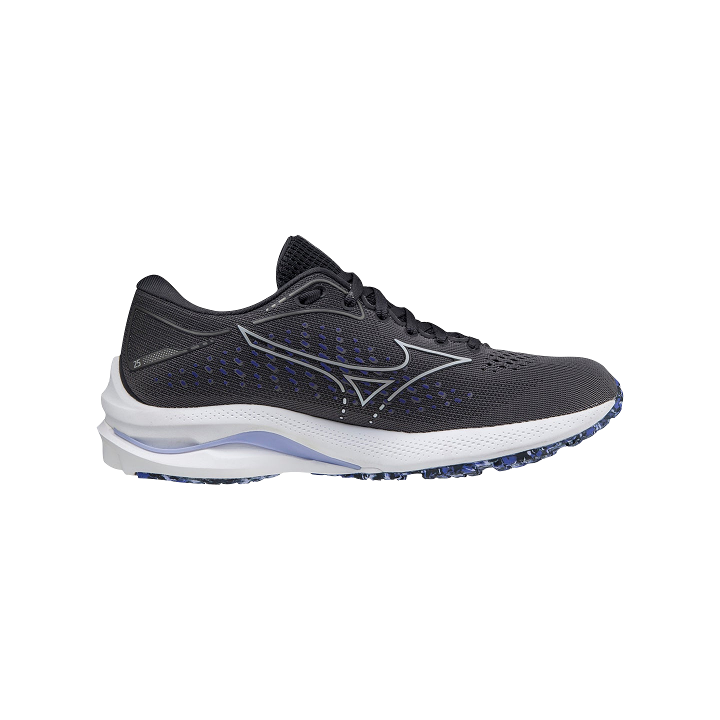 MIZUNO Wave Rider 25 Womens FOOTWEAR - Womens Neutral BLACKENED PEARL/VIOLET GLOW