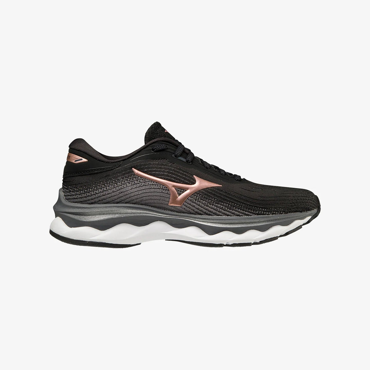MIZUNO Wave Sky 5 Womens FOOTWEAR - Womens Neutral Cushioned BLACK/ROSE/COPPER