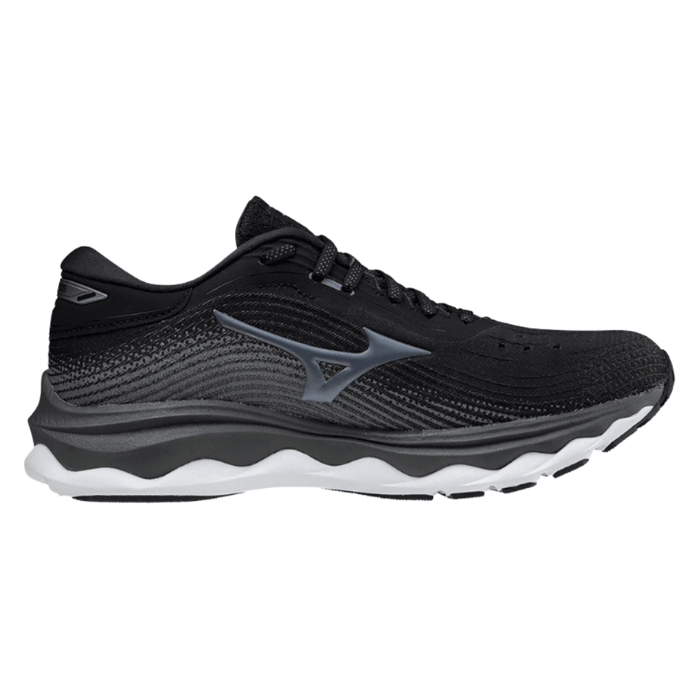 MIZUNO Wave Sky 5 Womens FOOTWEAR - Womens Neutral Cushioned BLACK/WHITE