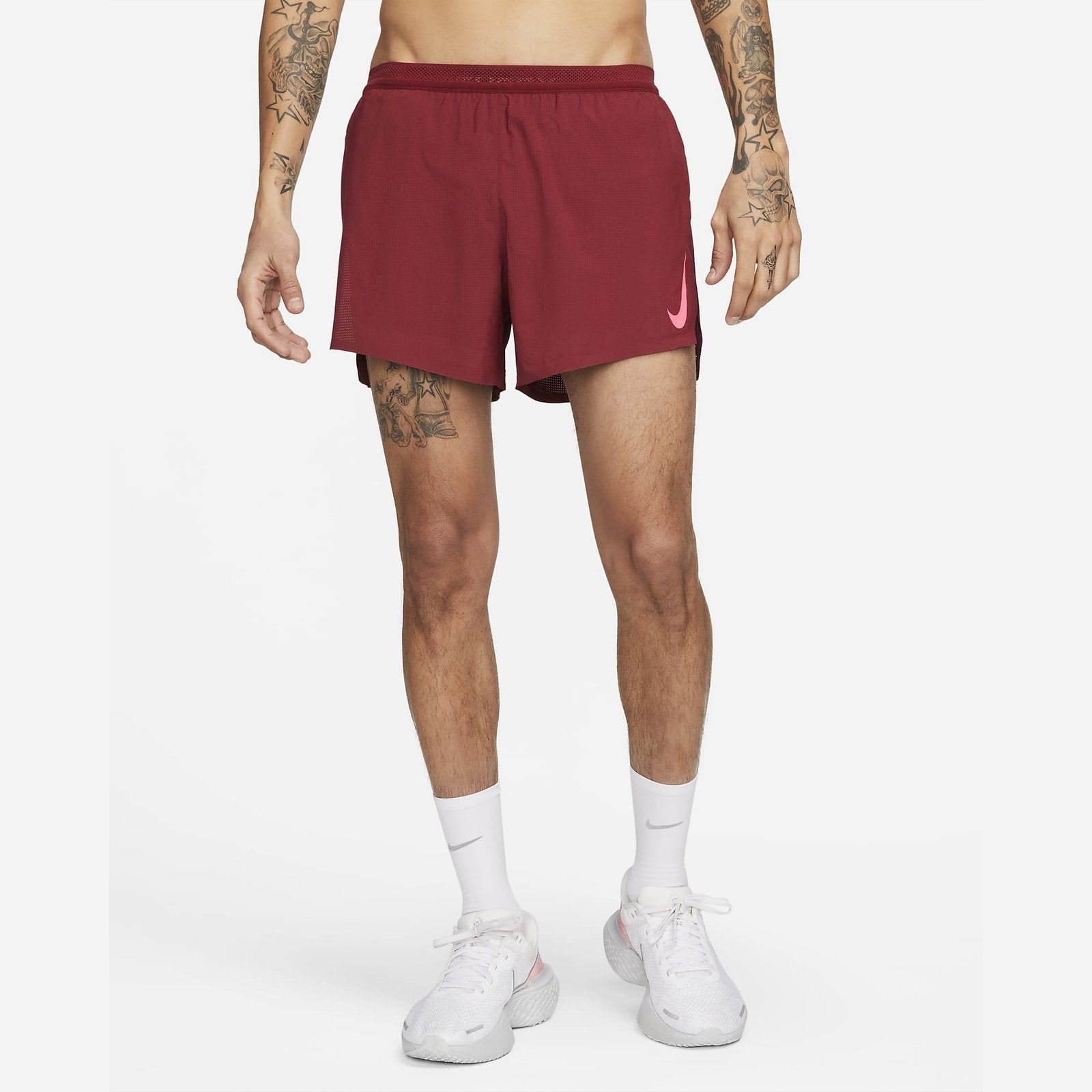 Nike Aeroswift 4 Inch Shorts Mens APPAREL - Mens Shorts TEAM RED/HYPER PINK