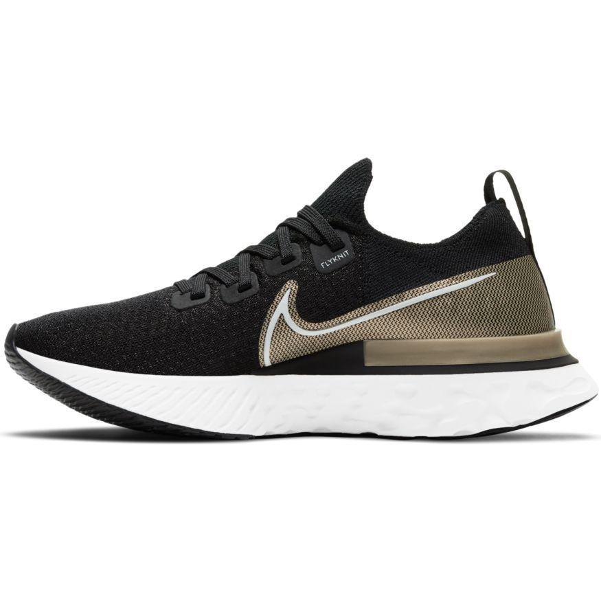 Nike React Infinity Run Flyknit Premium Womens FOOTWEAR - Womens Stability Cushioned BLACK/GOLD