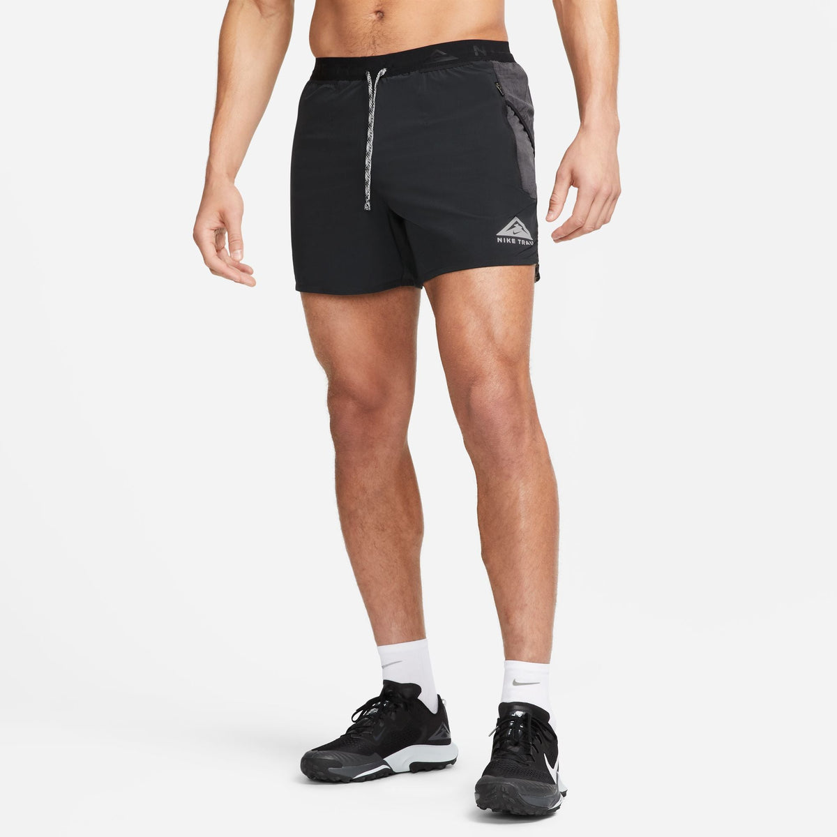 Nike Trail Second Sunrise Short Mens APPAREL - Mens Shorts BLACK/DARK SMOKE GREY/WHITE