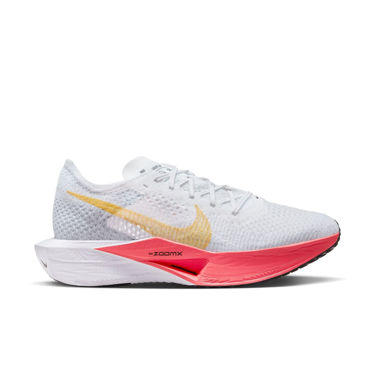 NIKE ZoomX Vaporfly Next% 3 Womens FOOTWEAR - Womens Carbon Plate WHITE/SEA CORAL/TOPAZ GOLD