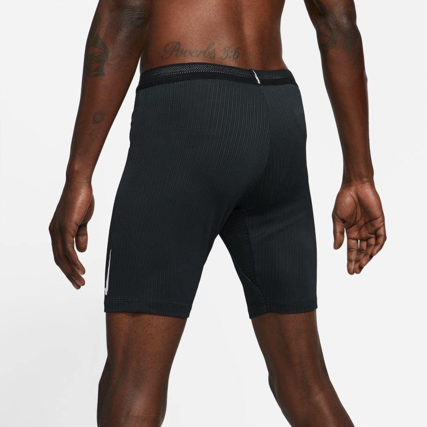 NIKE Dri-FIT ADV AeroSwift 1/2 Tights Mens APPAREL - Mens Shorts BLACK/BLACK/WHITE