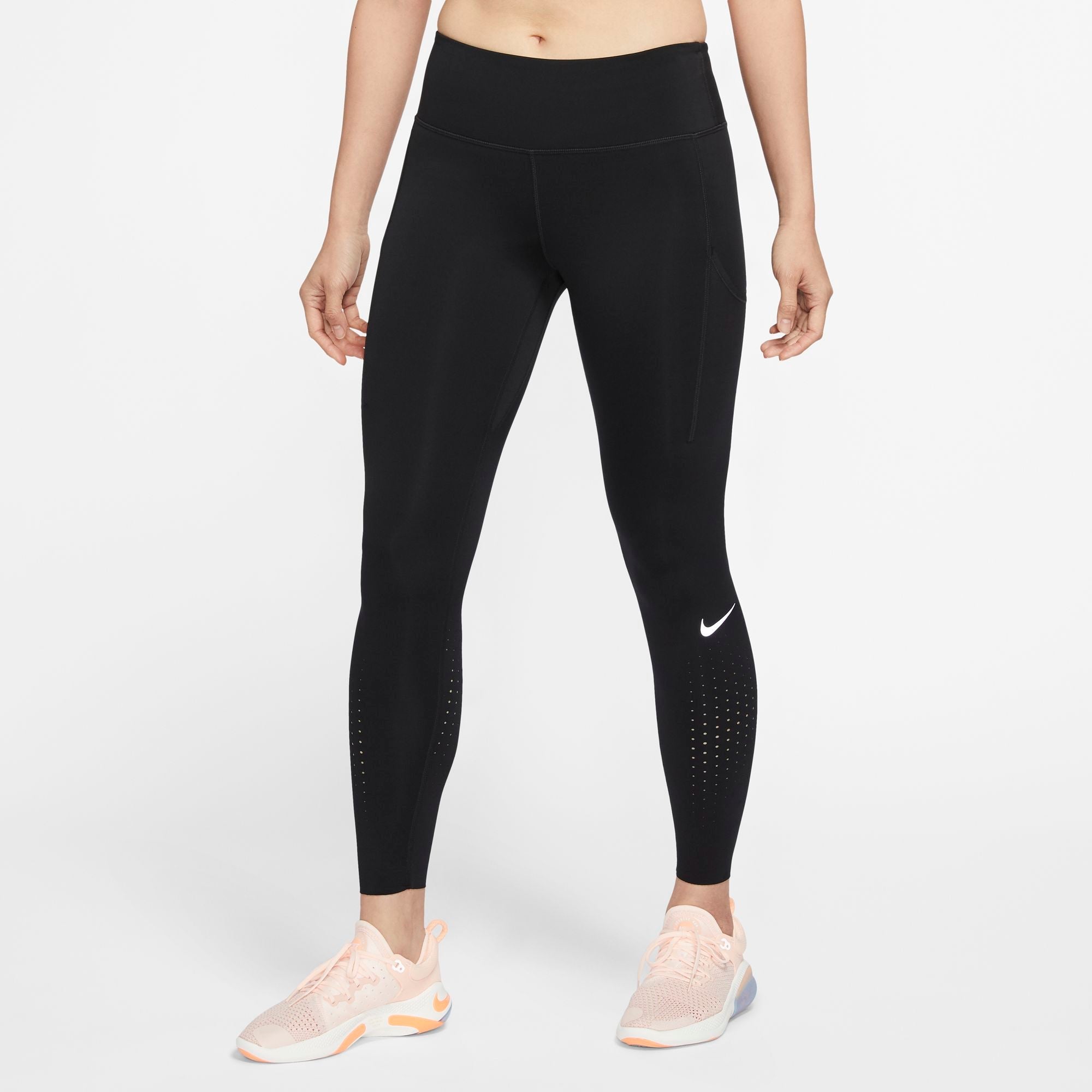 Nike Epic Luxe Tights Womens APPAREL - Womens Tights BLACK/REFLECTIVE SILVER