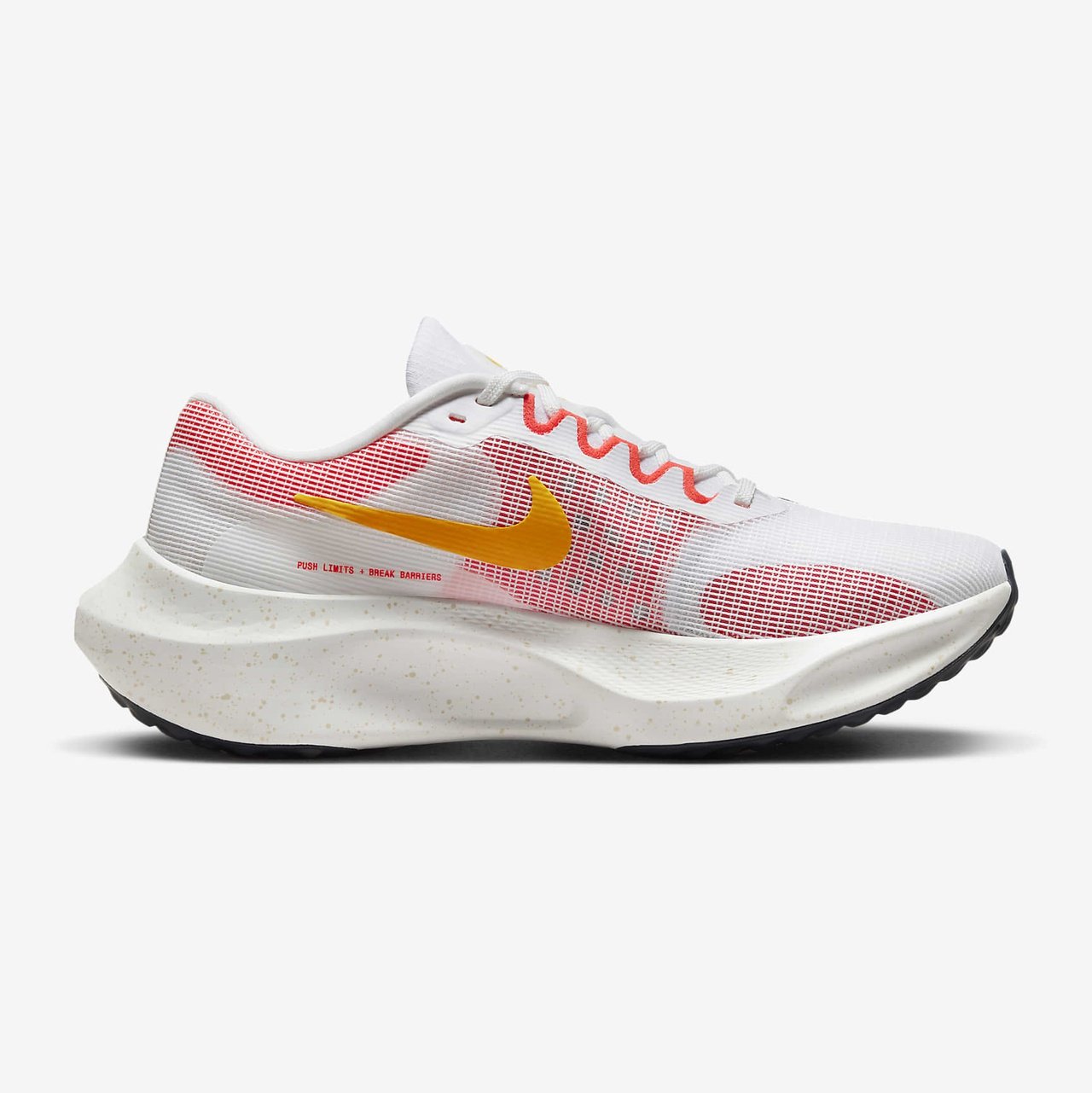 NIKE Zoom Fly 5 Mens FOOTWEAR - Mens Carbon Plate WHITE/OBSIDIAN/BRIGHT CRIMSON