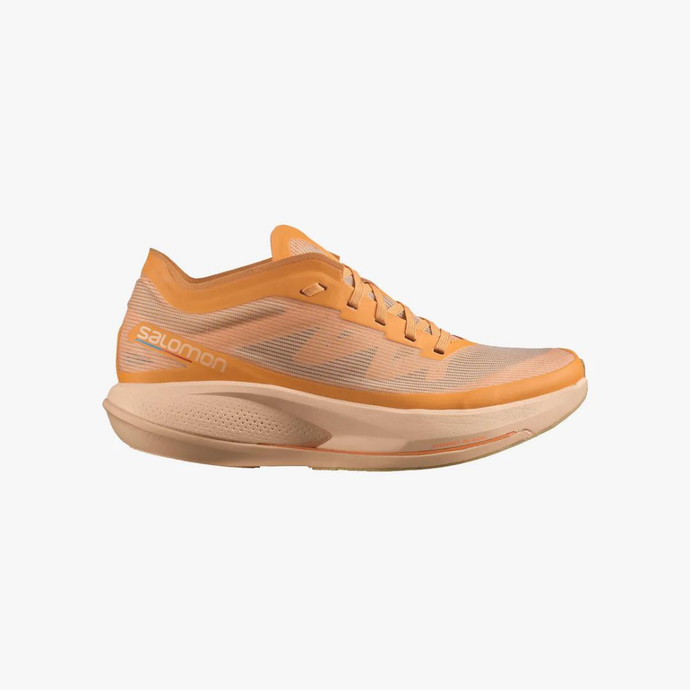 SALOMON Phantasm Womens FOOTWEAR - Womens Carbon Plate BRIGHT ORANGE/ALMOND CREAM/LEEK GREEN