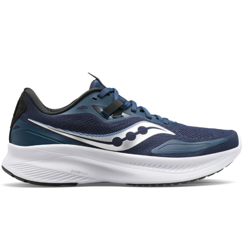SAUCONY Guide 15 Mens FOOTWEAR - Mens Stability NAVY/SILVER MARINE/ARGENT
