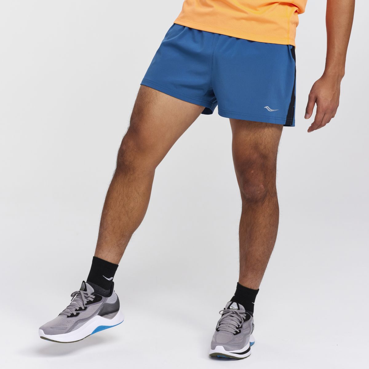 Saucony Outpace 3 Inch Short Mens APPAREL - Mens Shorts NIGHTSHADE