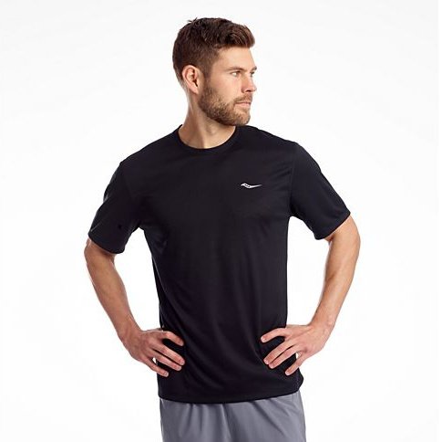 SAUCONY Stopwatch Short Sleeve Tee Mens APPAREL - Mens T-Shirts NIGHTSHADE