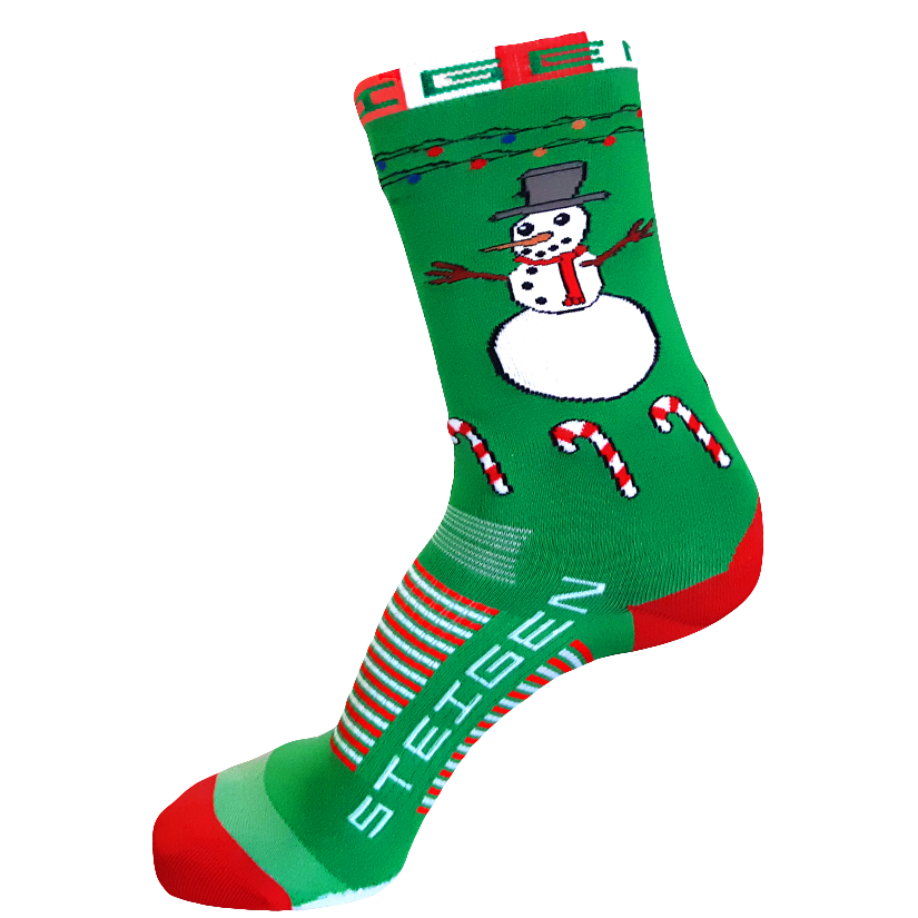 STEIGEN 3/4 Length Running Socks GEAR - Socks Snowman