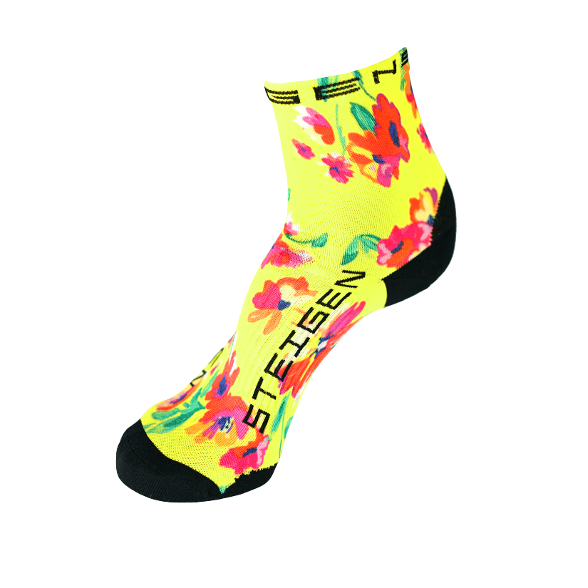 STEIGEN 1/2 Length Running Socks GEAR - Socks SPRING FLORAL