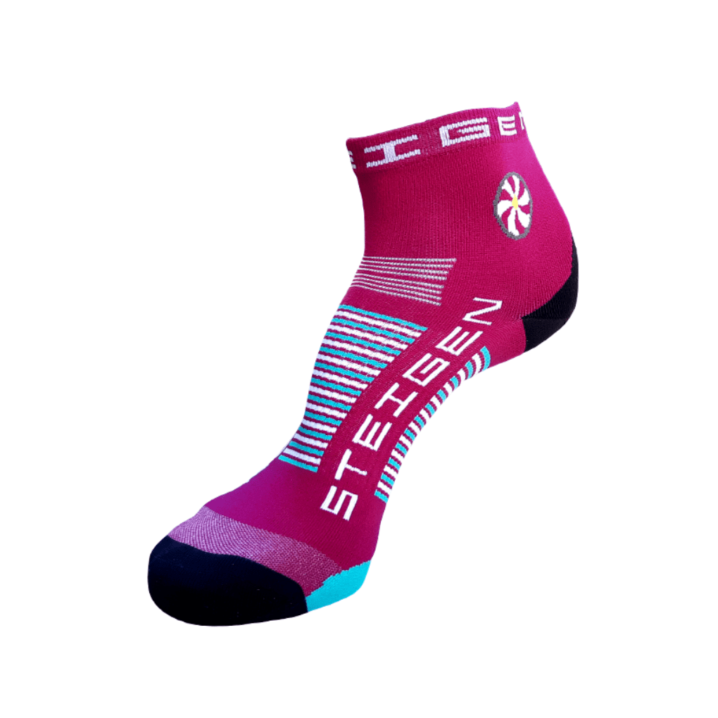 STEIGEN 1/4 Length Running Socks GEAR - Socks BURGUNDY