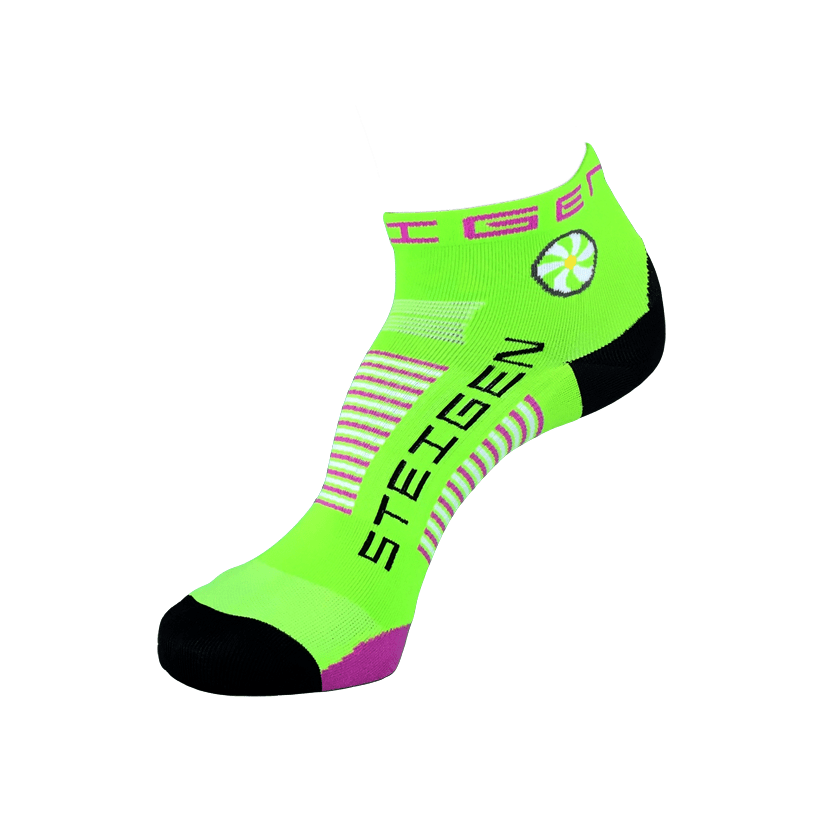 STEIGEN 1/4 Length Running Socks GEAR - Socks FLURO GREEN