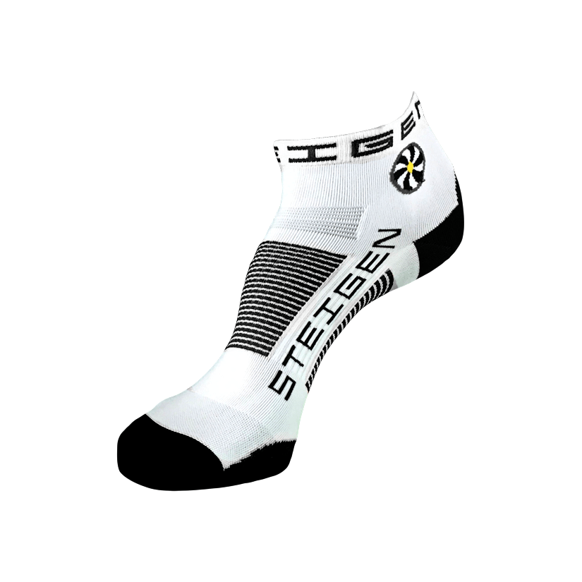 STEIGEN 1/4 Length Running Socks GEAR - Socks WHITE