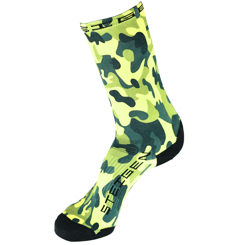 STEIGEN 3/4 Length Running Socks GEAR - Socks GREEN CAMO