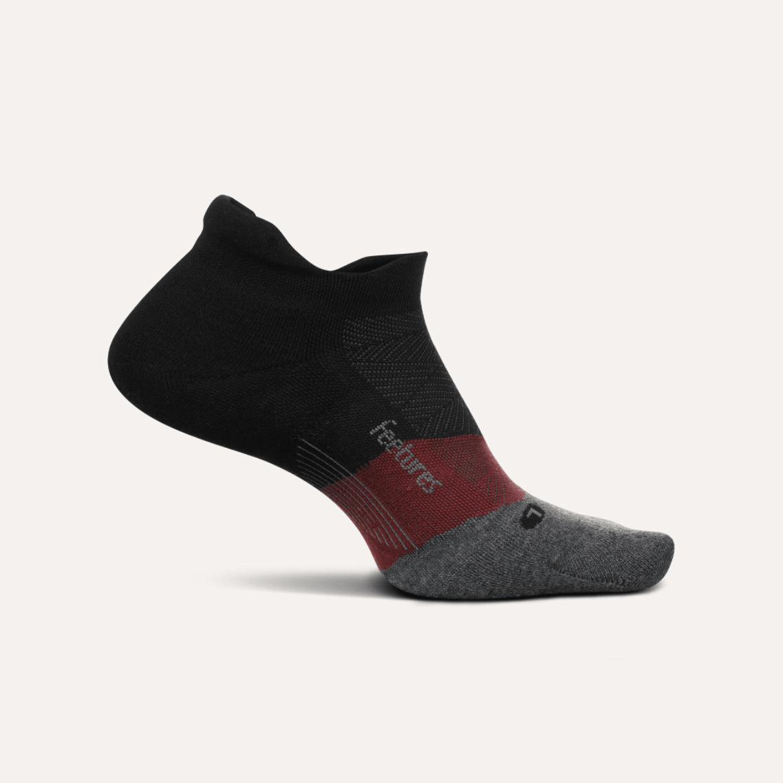 Feetures Elite Light Cushion No Show Tab GEAR - Socks BLACK/RED