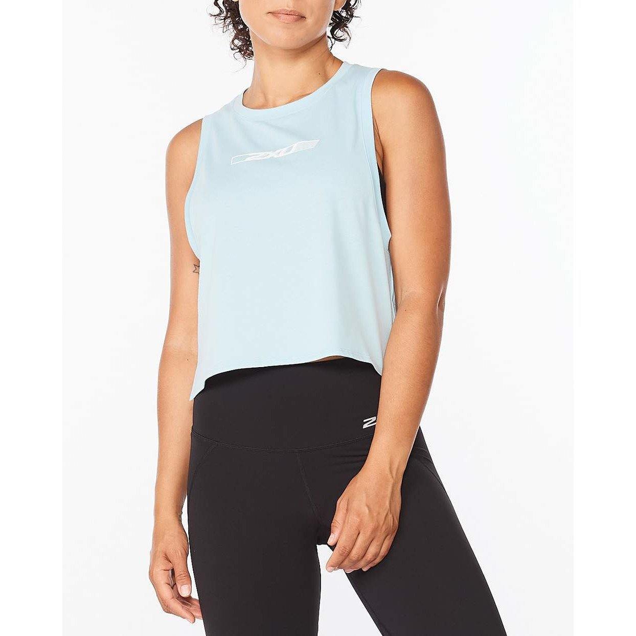 2XU Form Crop Tank Womens APPAREL - Womens Tanks BLUE