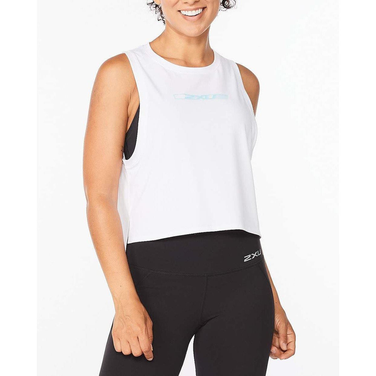 2XU Form Crop Tank Womens APPAREL - Womens Tanks WHITE