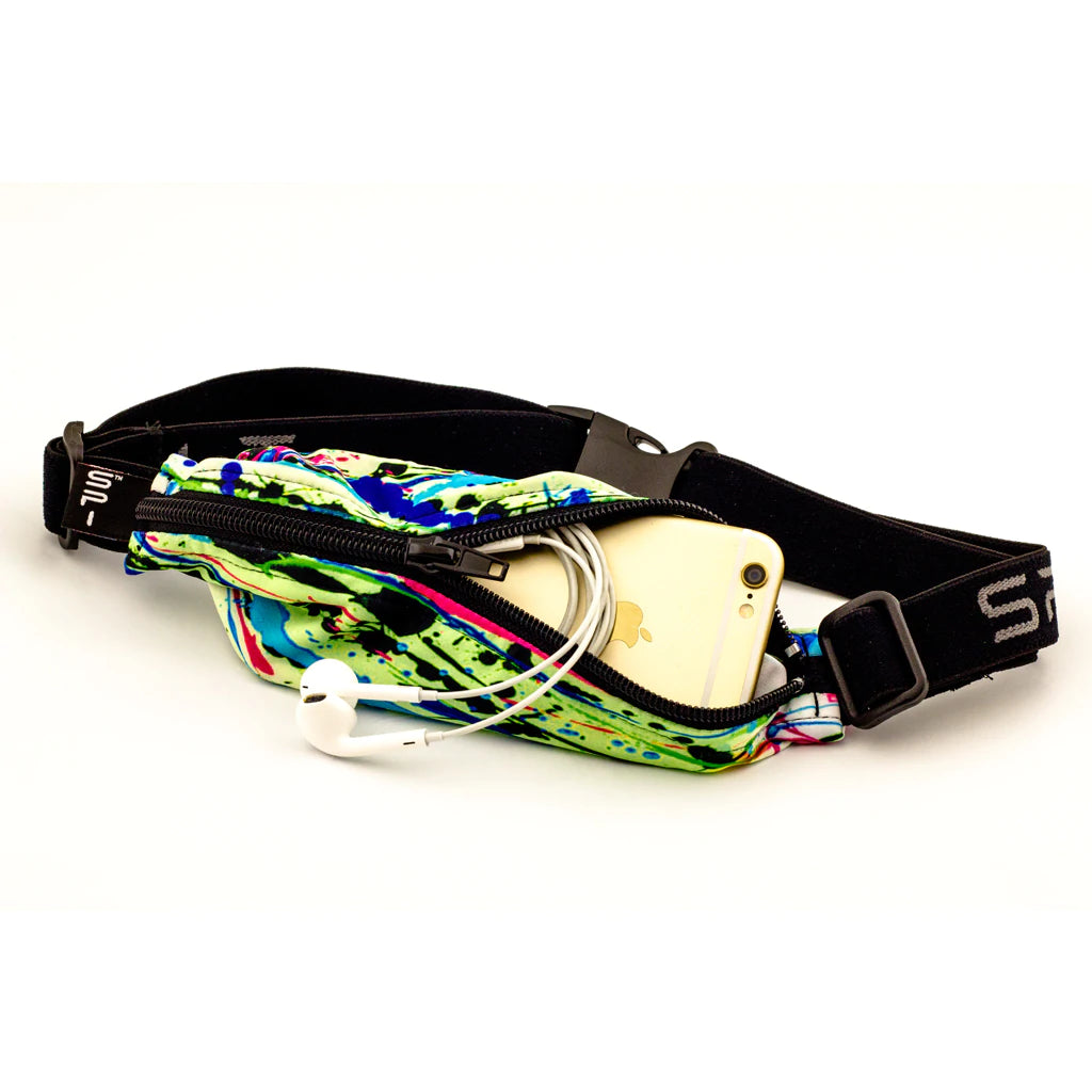 SPIBELT Original Running Belt GEAR - Carriers WATERDROP/BLACK ZIPPER