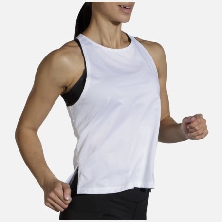 BROOKS Sprint Free Tank Womens APPAREL - Womens Tanks WHITE