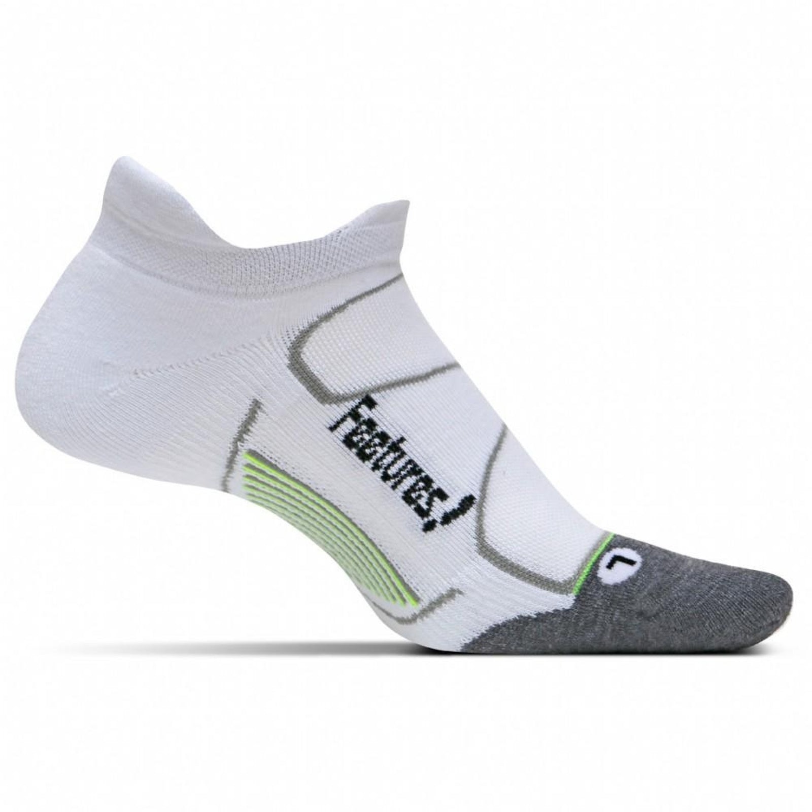 FEETURES Elite Max Cushion No Show Tab GEAR - Socks WHITE